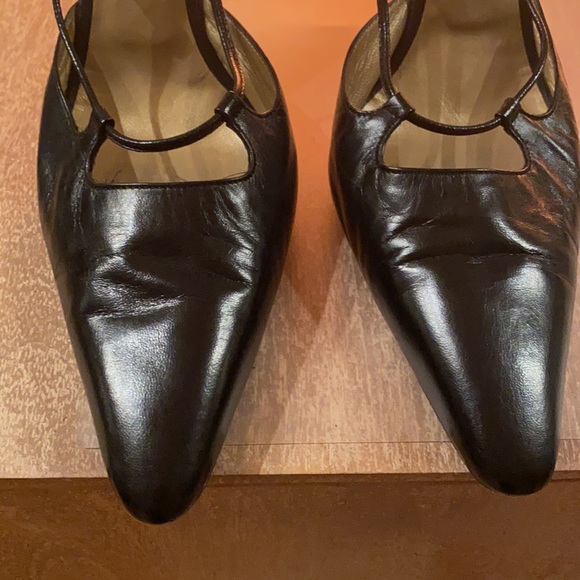 Yves Saint Laurent high heel open back point black heel size 10 - Picture 5 of 8
